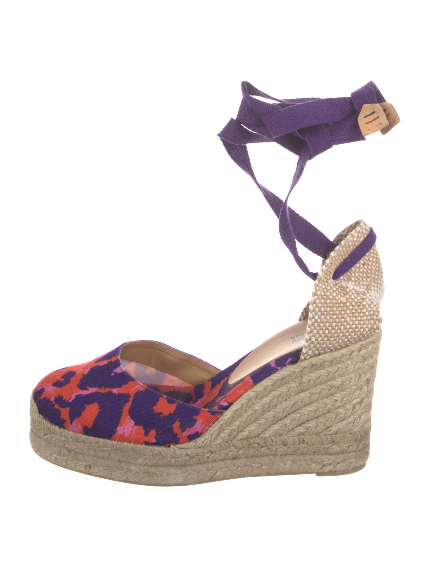 Diane Von Furstenberg X Castaner Canvas Printed D'Orsay Pumps