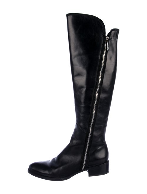Donald J Pliner Leather Riding Boots Black