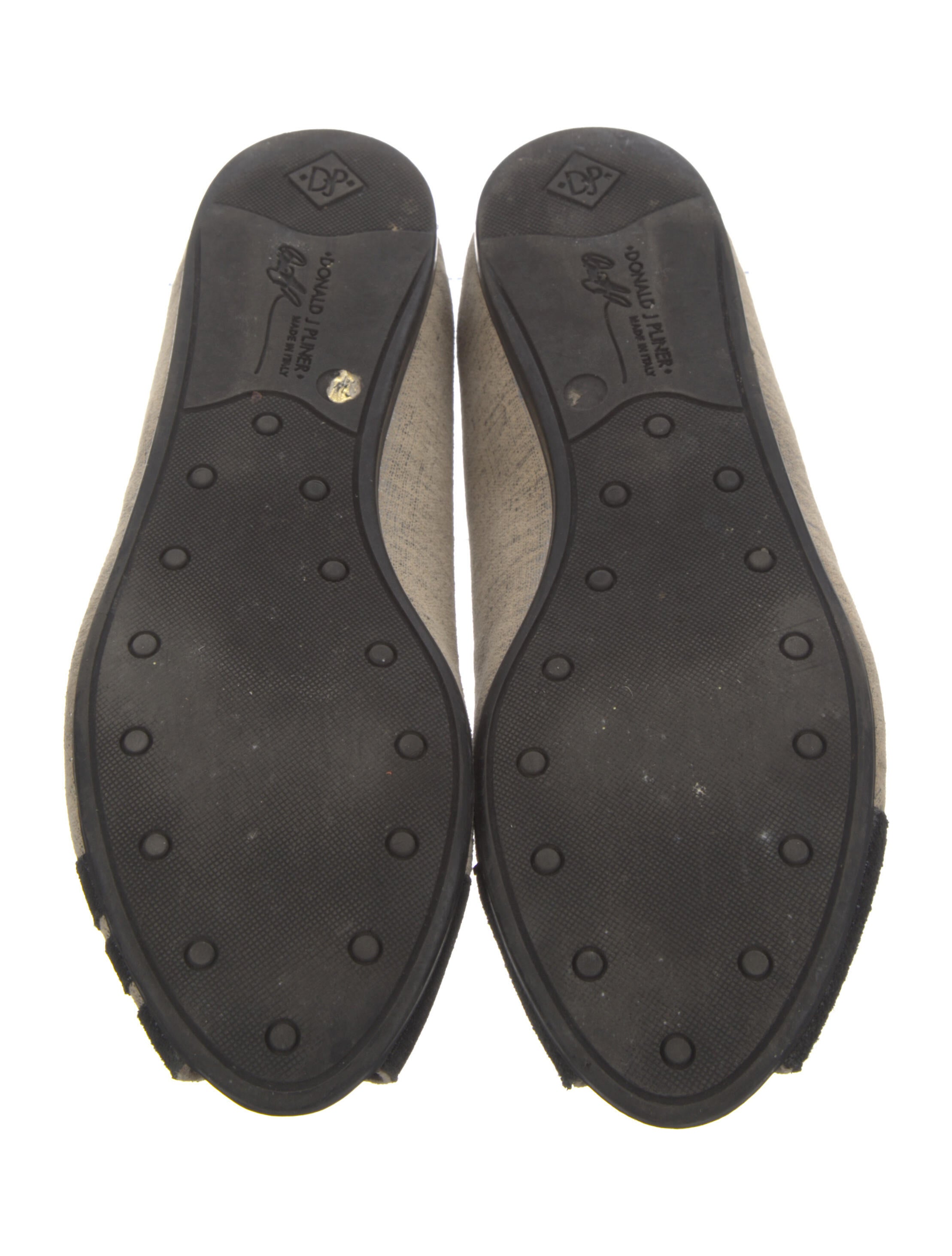 Donald J Pliner Suede Flats - Neutrals 