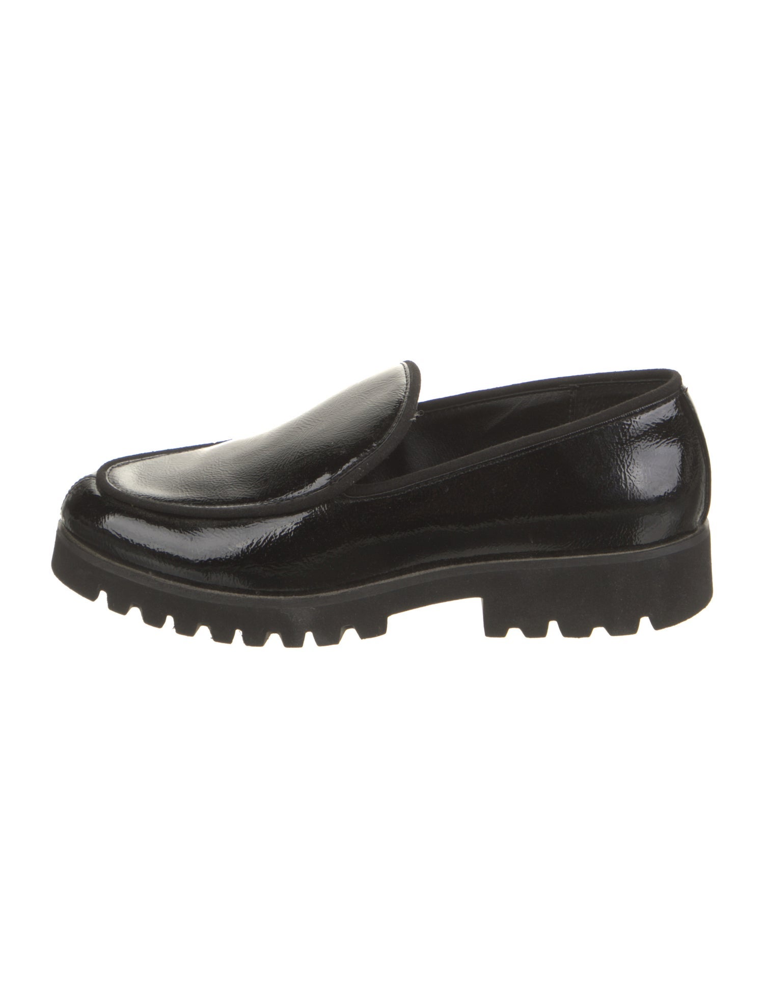 Donald Pliner Women's Tumbled Patent Leather Loafer Mules Black Size 8.5