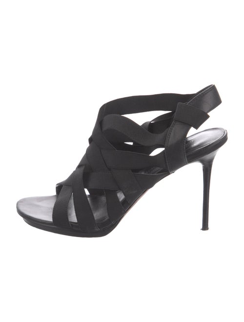 Donald Pliner Leather Leather Trim Embellishment Slingback Sandals