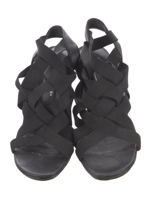 Donald Pliner Leather Leather Trim Embellishment Slingback Sandals