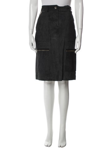 Donald Pliner Skirts Leather Knee-Length Skirt M