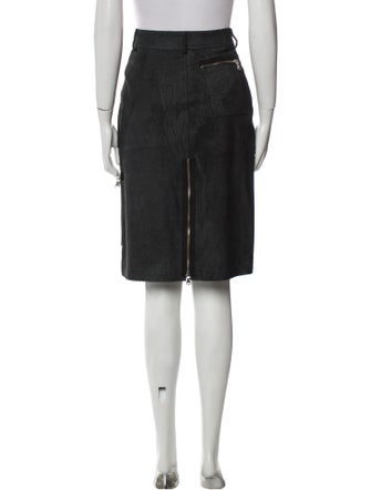 Donald Pliner Leather Knee-Length Skirt