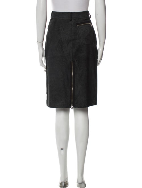 Donald Pliner Leather Knee-Length Skirt