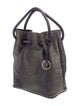 Donald Pliner Leather Trim Python Bucket Bag