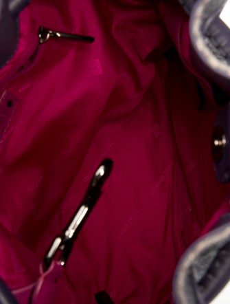 Donald Pliner Leather Trim Python Bucket Bag