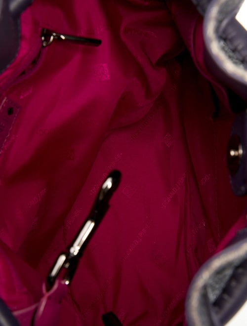 Donald Pliner Leather Trim Python Bucket Bag