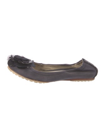 Donald Pliner Suede Mesh Accents Ballet Flats