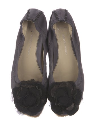 Donald Pliner Suede Mesh Accents Ballet Flats