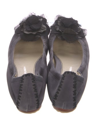 Donald Pliner Suede Mesh Accents Ballet Flats