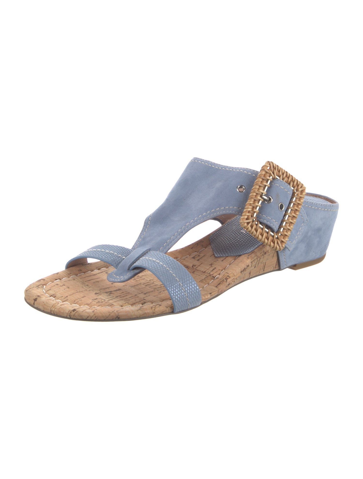 Donald Pliner Suede T-Strap Sandals