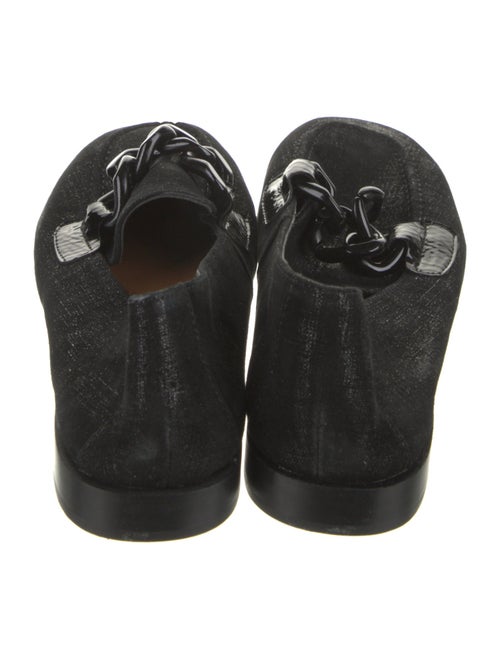 Donald Pliner Suede Chain-Link Accents Moccasins