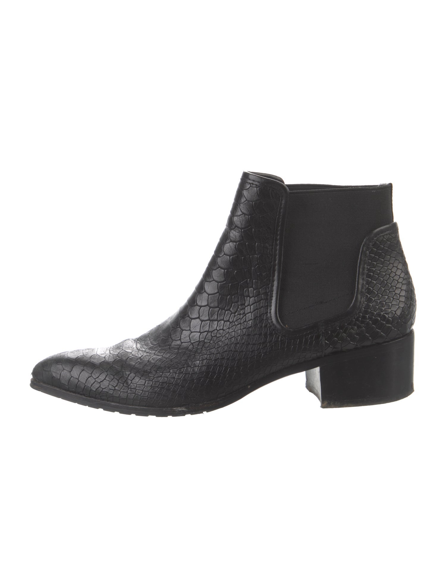 Donald Pliner Embossed Leather Animal Print Chelsea Boots