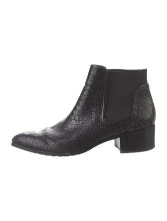 Donald Pliner Embossed Leather Animal Print Chelsea Boots