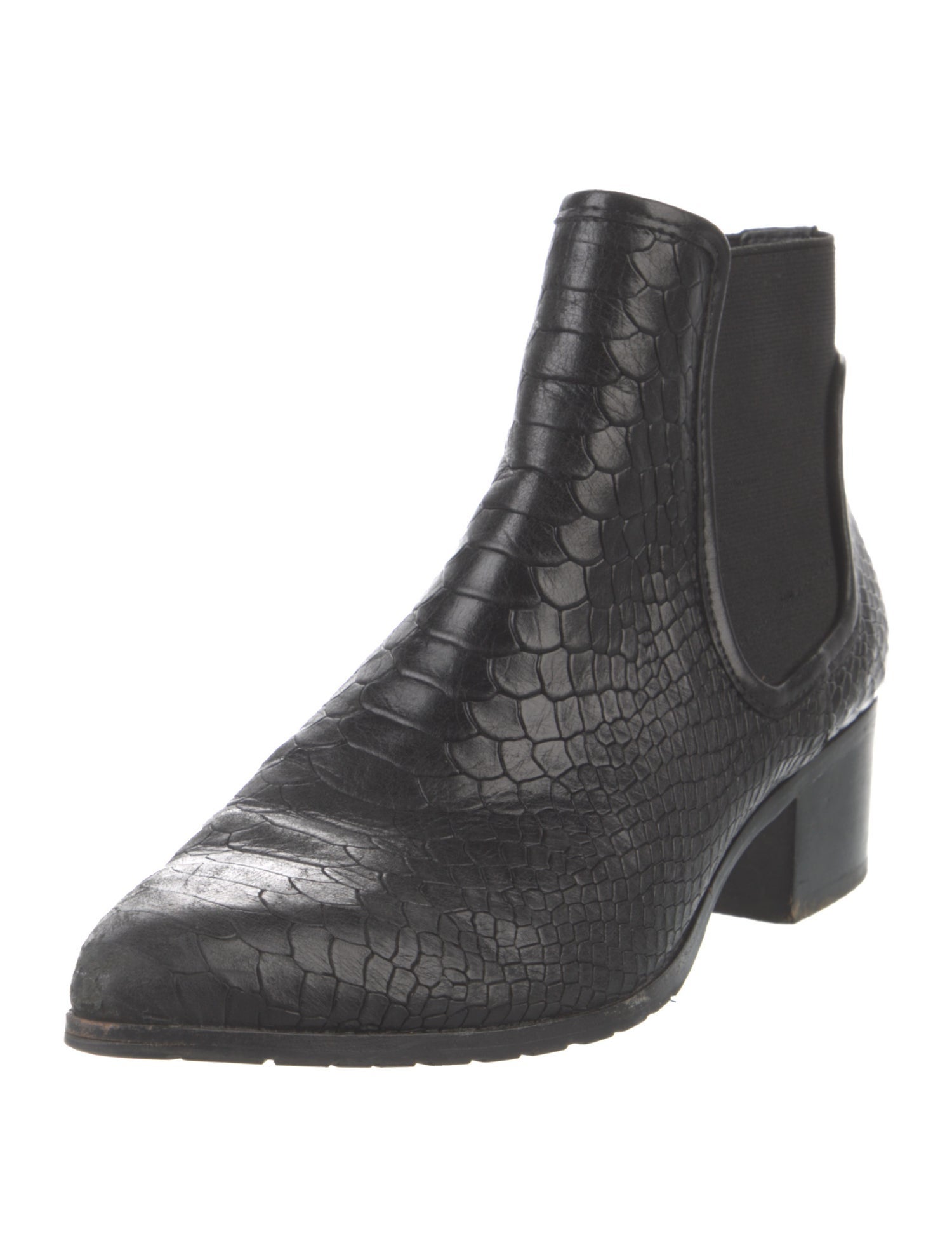 Donald Pliner Embossed Leather Animal Print Chelsea Boots