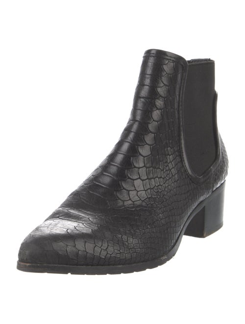 Donald Pliner Embossed Leather Animal Print Chelsea Boots