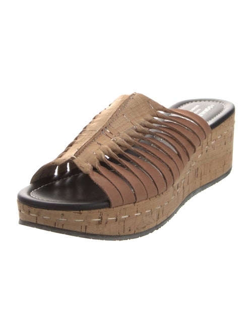 Donald Pliner Suede Cutout Accent Slides