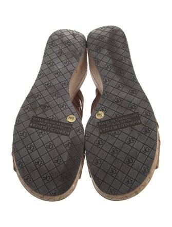 Donald Pliner Suede Cutout Accent Slides