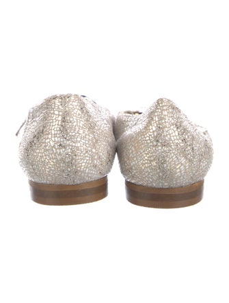 Donald Pliner Suede Chain-Link Accents Loafers