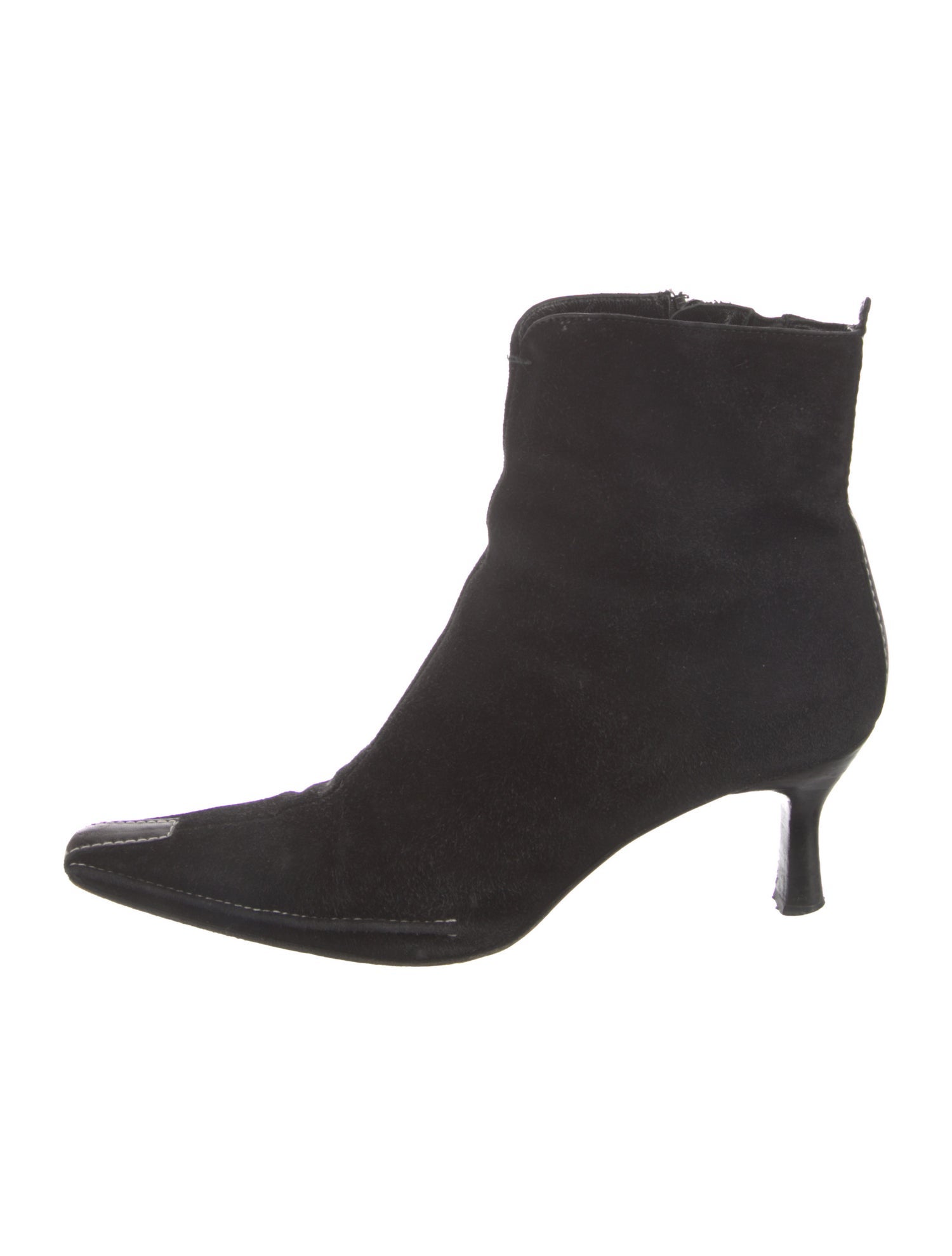 Donald Pliner Suede Leather Trim Embellishment Boots