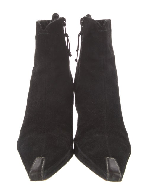 Donald Pliner Suede Leather Trim Embellishment Boots