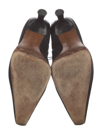 Donald Pliner Suede Leather Trim Embellishment Boots