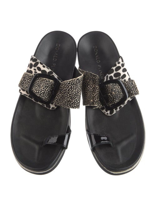 Donald Pliner Ponyhair Animal Print Slides