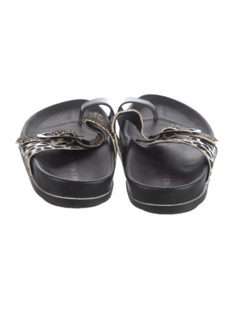 Donald Pliner Ponyhair Animal Print Slides