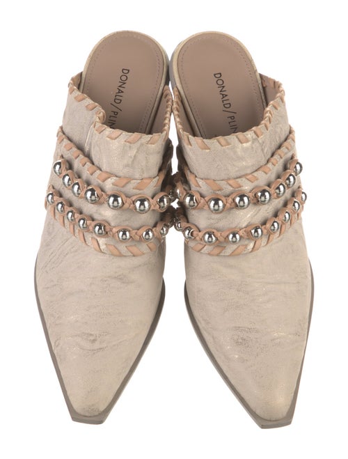Donald Pliner Leather Braided Accents Mules