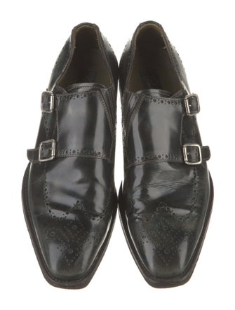 Donald Pliner Leather Monk Straps