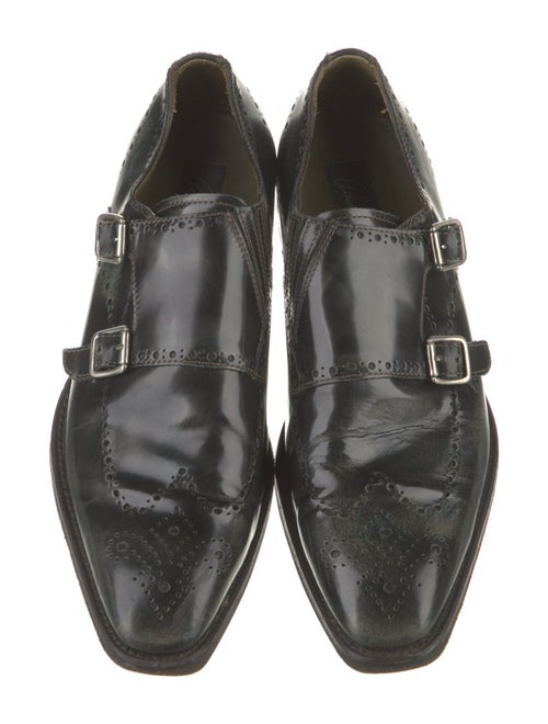 Donald Pliner Leather Monk Straps