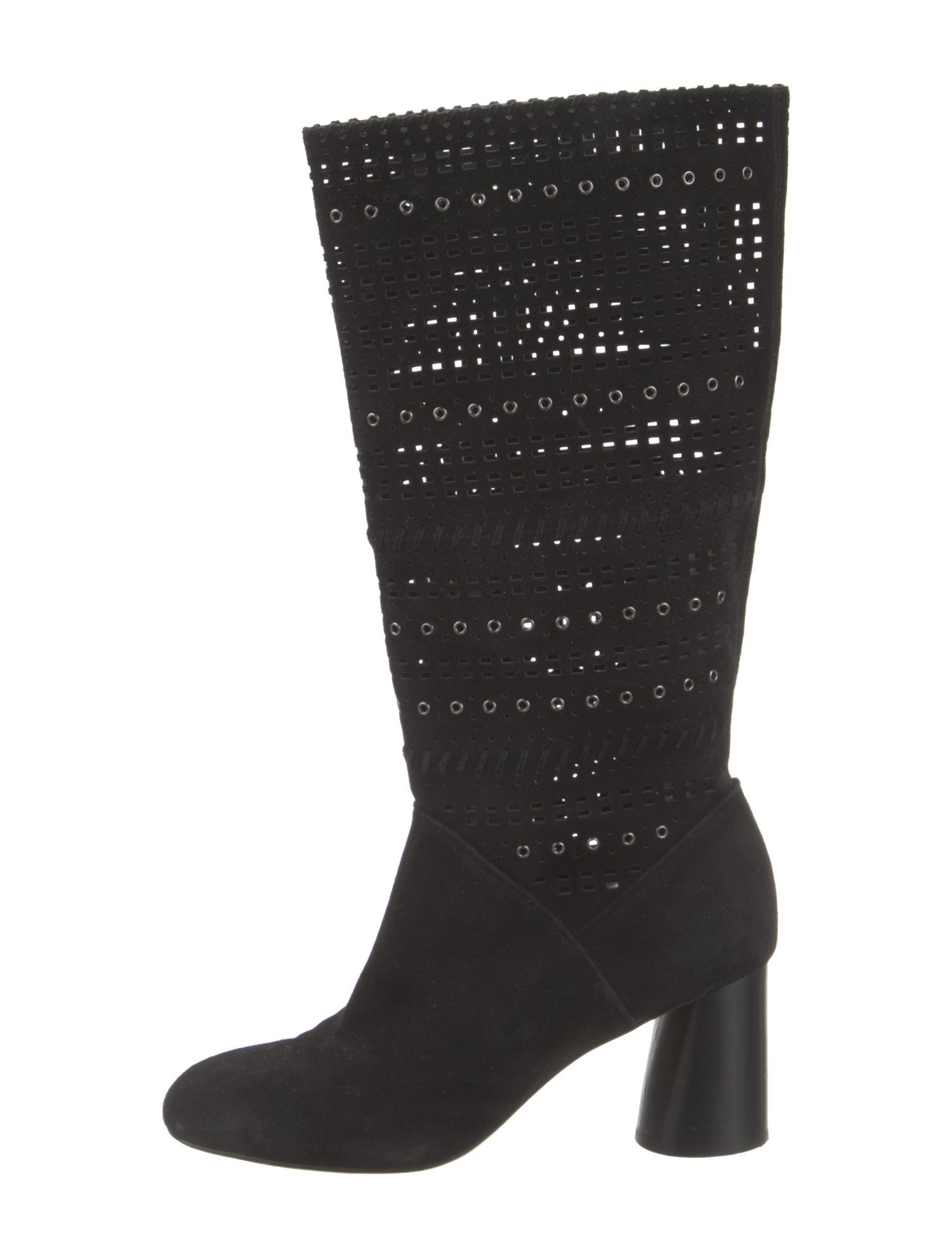 Donald Pliner Suede Studded Accents Boots
