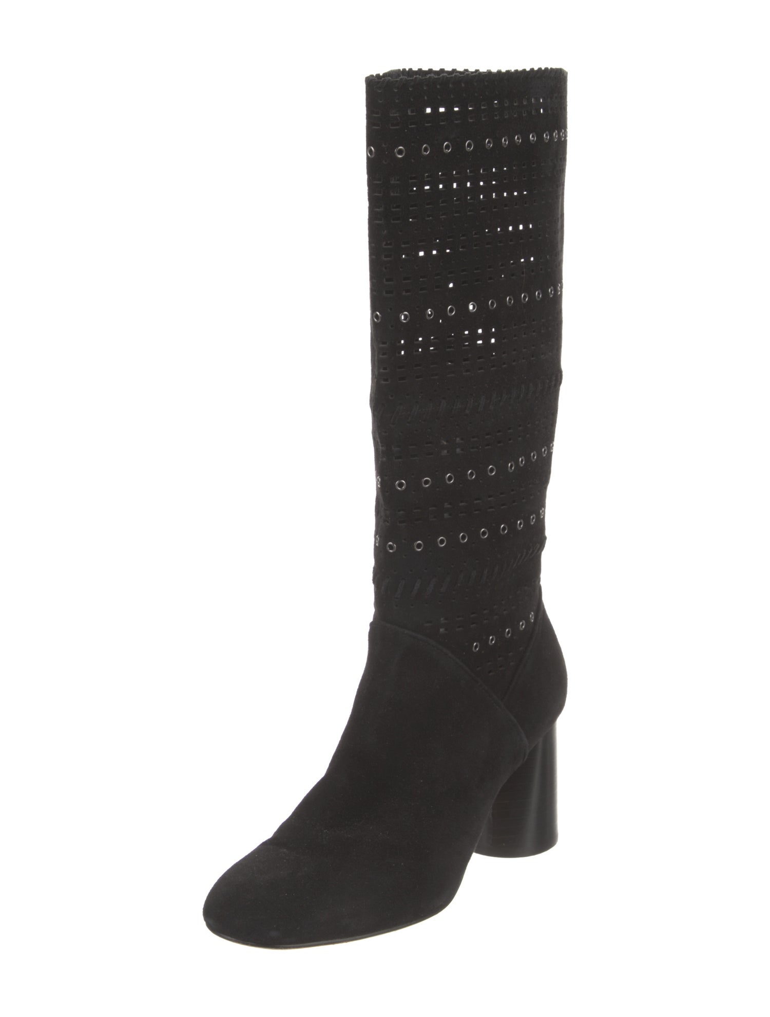 Donald Pliner Suede Studded Accents Boots