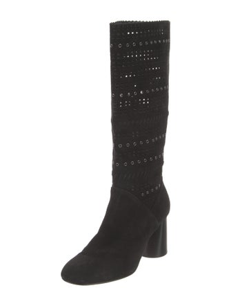 Donald Pliner Suede Studded Accents Boots