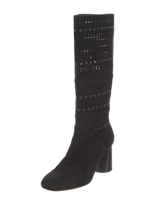 Donald Pliner Suede Studded Accents Boots