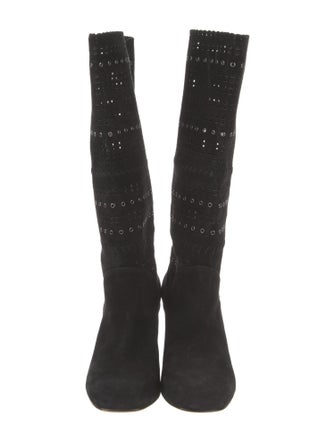 Donald Pliner Suede Studded Accents Boots