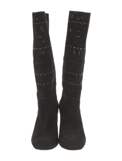 Donald Pliner Suede Studded Accents Boots