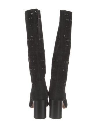 Donald Pliner Suede Studded Accents Boots