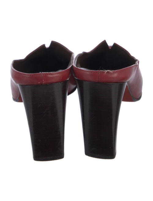 Donald Pliner Leather Leather Trim Embellishment Mules