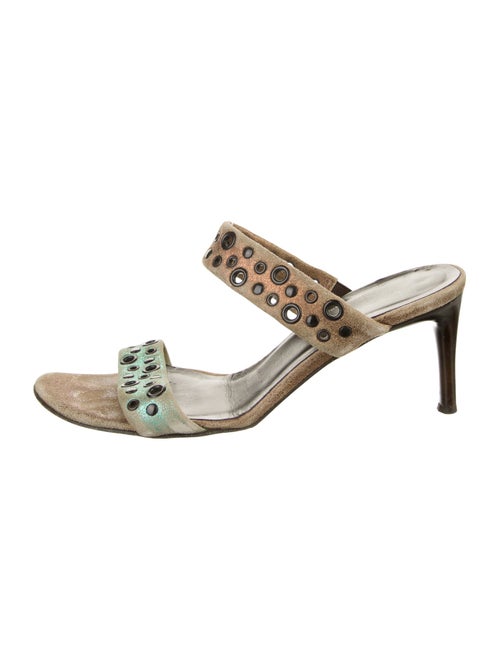 Donald Pliner Suede Slides