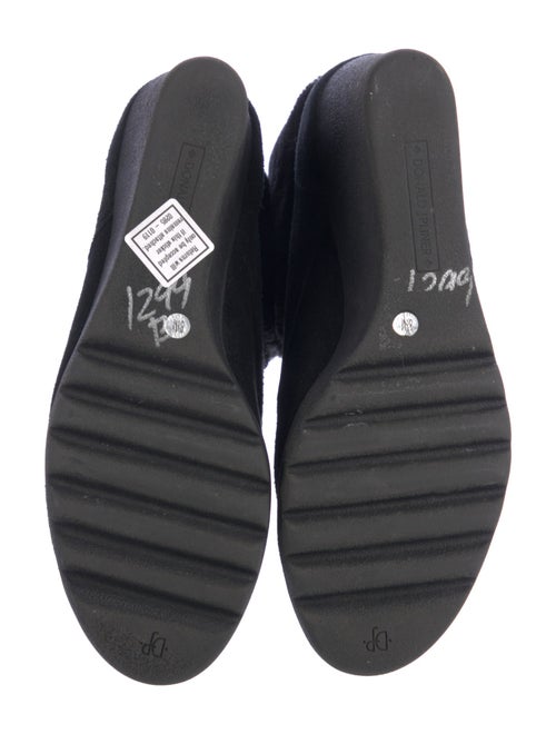 Donald Pliner Suede Fur Trim Lace-Up Boots