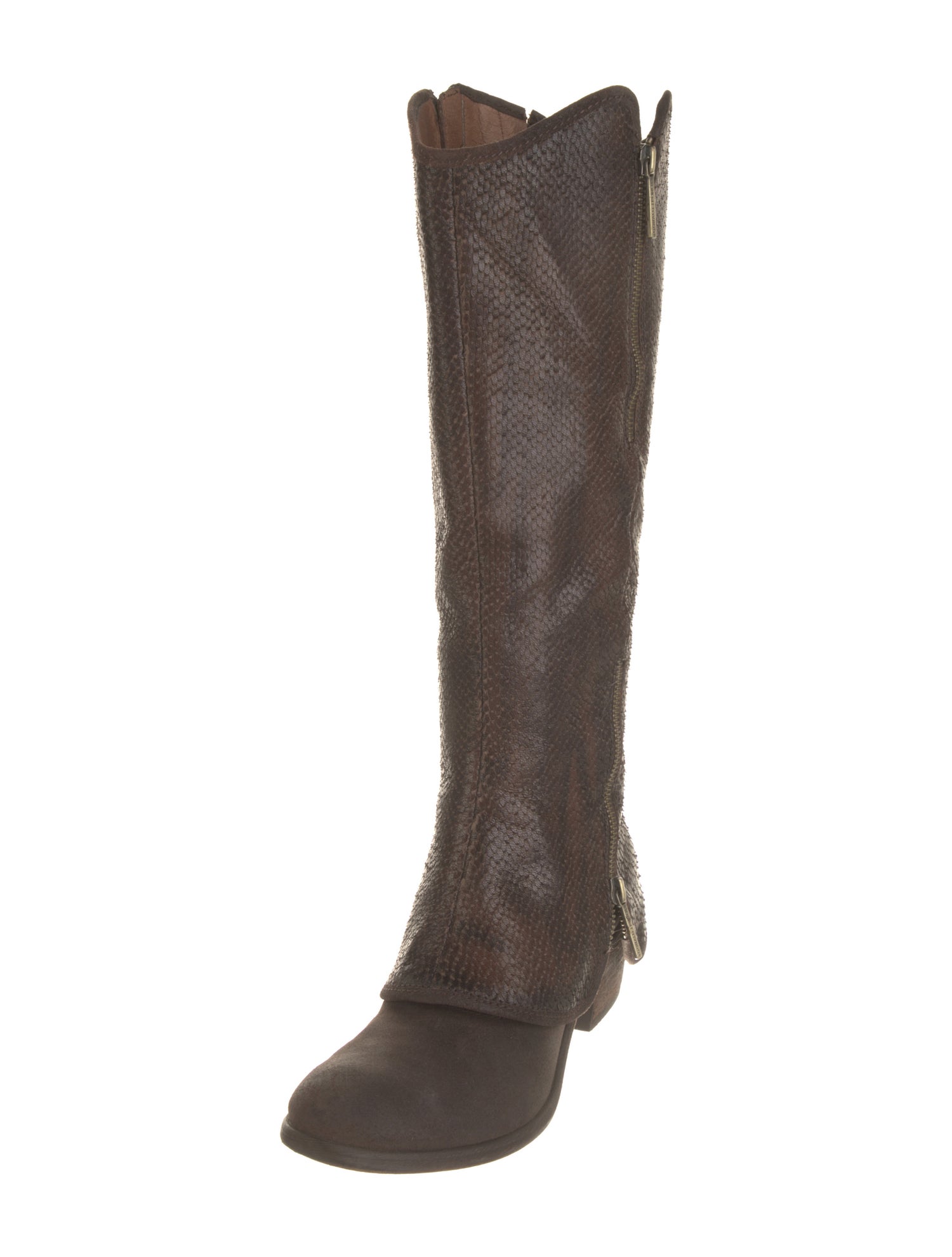 Donald Pliner Embossed Leather Riding Boots