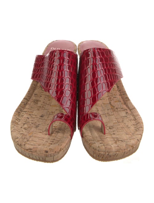 Donald Pliner Patent Leather Leather Trim Embellishment Espadrilles