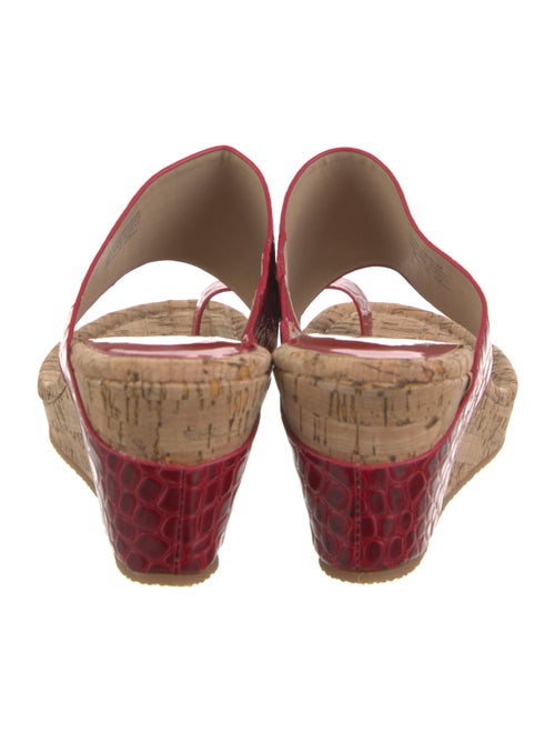 Donald Pliner Patent Leather Leather Trim Embellishment Espadrilles