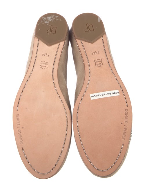 Donald Pliner Suede Crystal Embellishments Ballet Flats