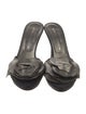 Donald Pliner Leather Ruffle Embellishment Slides