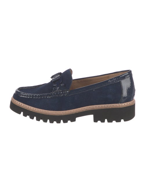 Donald Pliner Patent Leather Leather Trim Embellishment Loafers