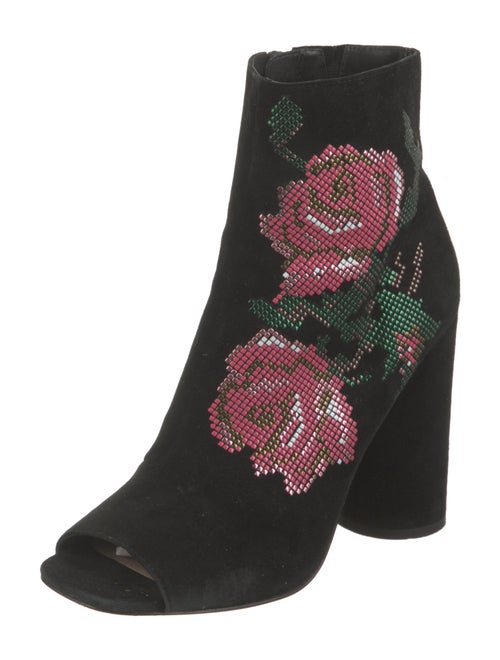 Donald Pliner Suede Floral Print Boots
