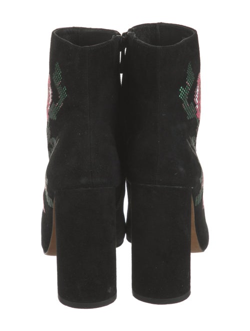 Donald Pliner Suede Floral Print Boots